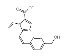 [4-[2-(1-ethenyl-5-nitro-imidazol-2-yl)ethenyl]phenyl]methanol结构式