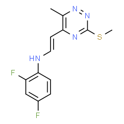 2,4-DIFLUORO-N-(2-[6-METHYL-3-(METHYLSULFANYL)-1,2,4-TRIAZIN-5-YL]VINYL)ANILINE结构式