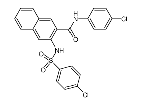 N-(4-chlorophenyl)(3-{[(4-chlorophenyl)sulfonyl]amino}(2-naphthyl))carboxamide结构式