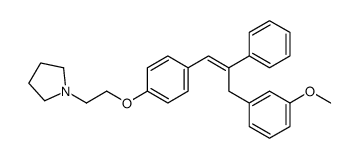 1-[2-[4-[(Z)-3-(3-methoxyphenyl)-2-phenylprop-1-enyl]phenoxy]ethyl]pyrrolidine结构式