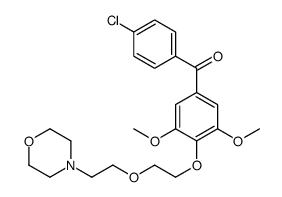 4'-Chloro-3,5-dimethoxy-4-[2-(2-morpholinoethoxy)ethoxy]benzophenone结构式