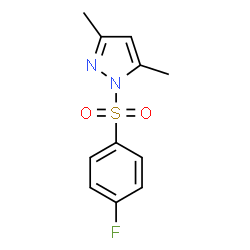 1-[(4-fluorophenyl)sulfonyl]-3,5-dimethyl-1H-pyrazole结构式