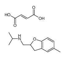 (Z)-4-hydroxy-4-oxobut-2-enoate,(5-methyl-2,3-dihydro-1-benzofuran-2-yl)methyl-propan-2-ylazanium结构式