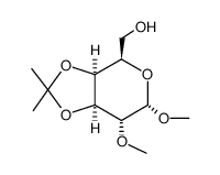 3,4-O-异亚丙基-2-O-甲基-α-D-吡喃半乳糖甲基结构式