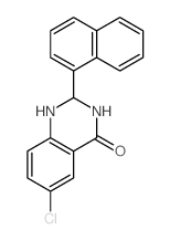 4(1H)-Quinazolinone, 6-chloro-2,3-dihydro-2-(1-naphthalenyl)- structure