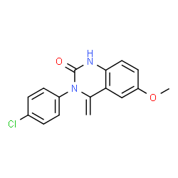 3-(4-chlorophenyl)-6-methoxy-4-methylidene-3,4-dihydroquinazolin-2(1H)-one structure