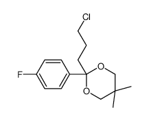 2-(3-chloropropyl)-2-(4-fluorophenyl)-5,5-dimethyl-1,3-dioxane结构式