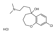 3-(8-chloro-5-hydroxy-3,4-dihydro-2H-1-benzoxepin-5-yl)propyl-dimethylazanium,chloride结构式