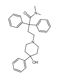 4-(4-hydroxy-4-phenyl-piperidin-1-yl)-N,N-dimethyl-2,2-diphenyl-butyramide Structure