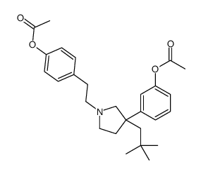 [4-[2-[3-(3-acetyloxyphenyl)-3-(2,2-dimethylpropyl)pyrrolidin-1-yl]ethyl]phenyl] acetate Structure