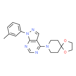 8-(1-(m-tolyl)-1H-pyrazolo[3,4-d]pyrimidin-4-yl)-1,4-dioxa-8-azaspiro[4.5]decane picture