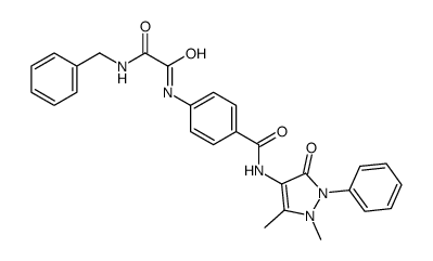 N-benzyl-N'-[4-[(1,5-dimethyl-3-oxo-2-phenylpyrazol-4-yl)carbamoyl]phenyl]oxamide结构式