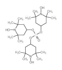 4-[bis[(1-hydroxy-2,2,6,6-tetramethyl-4-piperidyl)oxy]phosphoryloxy]-1-hydroxy-2,2,6,6-tetramethyl-piperidine structure