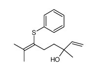 3,7-dimethyl-6-(phenylthio)octa-1,6-dien-3-ol Structure