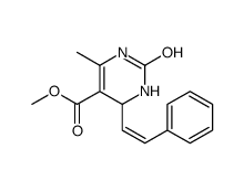 5-Pyrimidinecarboxylicacid,1,2,3,4-tetrahydro-6-methyl-2-oxo-4-(2-phenylethenyl)-,methylester(9CI)结构式