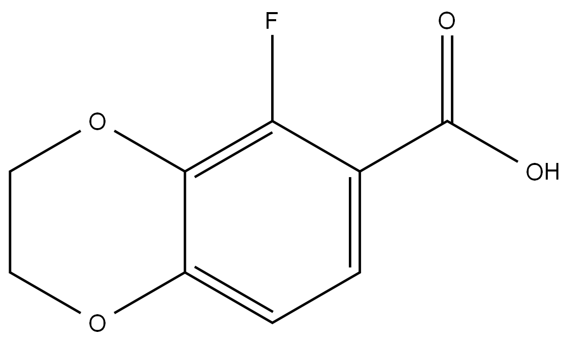 5-氟-2,3-二氢苯并[B][1,4]二噁英-6-羧酸结构式