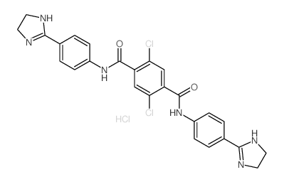 2,5-dichloro-N,N-bis[4-(4,5-dihydro-1H-imidazol-2-yl)phenyl]benzene-1,4-dicarboxamide Structure