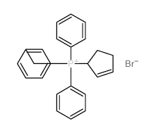 Phosphonium,2-cyclopenten-1-yldiphenyl(phenylmethyl)-, bromide (1:1) structure