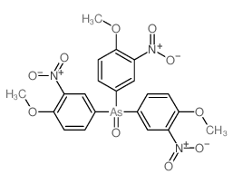 4-bis(4-methoxy-3-nitro-phenyl)arsoryl-1-methoxy-2-nitro-benzene结构式