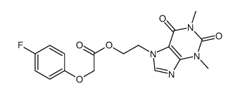 2-(1,3-dimethyl-2,6-dioxopurin-7-yl)ethyl 2-(4-fluorophenoxy)acetate结构式