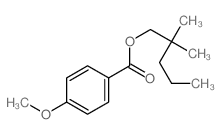 Benzoic acid,4-methoxy-, 2,2-dimethylpentyl ester structure
