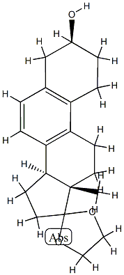 3β-Hydroxyestra-5,7,9-trien-17-one ethylene acetal Structure