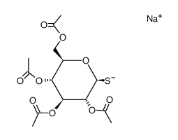 1-Thio-2,3,4,6-tetra-O-acetyl-β-D-glucose sodiumsalt结构式