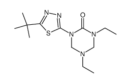 1-(5-tert-Butyl-[1,3,4]thiadiazol-2-yl)-3,5-diethyl-[1,3,5]triazinan-2-one结构式