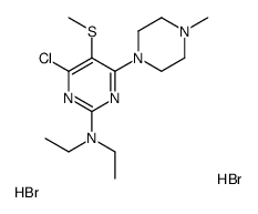 4-chloro-N,N-diethyl-6-(4-methylpiperazin-1-yl)-5-methylsulfanylpyrimidin-2-amine,dihydrobromide结构式