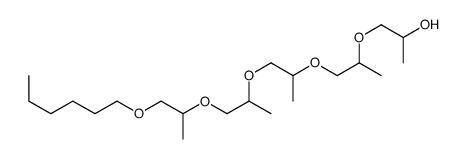 1-[1-[1-[1-(1-hexoxypropan-2-yloxy)propan-2-yloxy]propan-2-yloxy]propan-2-yloxy]propan-2-ol Structure