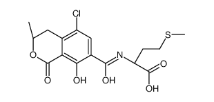 N-{[(3R)-5-Chloro-8-hydroxy-3-methyl-1-oxo-3,4-dihydro-1H-isochro men-7-yl]carbonyl}-L-methionine Structure