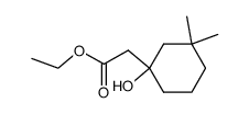 (1-hydroxy-3,3-dimethyl-cyclohexyl)-acetic acid ethyl ester结构式
