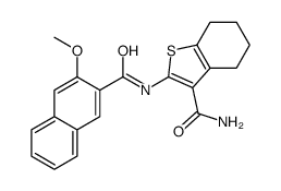 2-[(3-methoxynaphthalene-2-carbonyl)amino]-4,5,6,7-tetrahydro-1-benzothiophene-3-carboxamide结构式