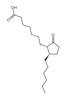 7-(2-hexyl-5-oxo-cyclopentyl)-heptanoic acid结构式