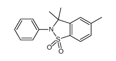 3,3,5-trimethyl-2-phenyl-1,2-benzothiazole 1,1-dioxide结构式