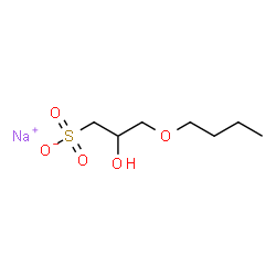 3-Butoxy-2-hydroxy-1-propanesulfonic acid sodium salt结构式