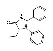 1-ethyl-4,5-diphenyl-1,3-dihydro-2H-imidazol-2-one Structure