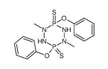 1,4-Dimethyl-3,6-diphenyl-3,6-dithioxoperhydro-1,2,4,5,3,6-tetrazadiphosphorin Structure