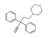 4-morpholin-4-yl-2,2-diphenyl-butanenitrile结构式
