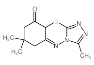 6H-1,2,4-Triazolo[4,3-b][4,1,2]benzothiadiazin-9(9aH)-one, 7,8-dihydro-3,7,7-trimethyl- Structure