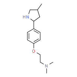 Ethanamine, N,N-dimethyl-2-[4-(4-methyl-2-pyrrolidinyl)phenoxy]- (9CI)结构式