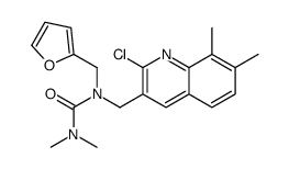 Urea, N-[(2-chloro-7,8-dimethyl-3-quinolinyl)methyl]-N-(2-furanylmethyl)-N,N-dimethyl- (9CI) Structure