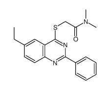 Acetamide, 2-[(6-ethyl-2-phenyl-4-quinazolinyl)thio]-N,N-dimethyl- (9CI) Structure