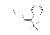 E-1-phenyl-1-trimethylsilyl-1-hexene Structure