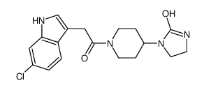 1-[1-[2-(6-chloro-1H-indol-3-yl)acetyl]piperidin-4-yl]imidazolidin-2-one结构式