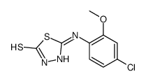 5-(4-chloro-2-methoxyanilino)-3H-1,3,4-thiadiazole-2-thione结构式