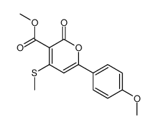 methyl 6-(4-methoxyphenyl)-4-(methylthio)-2-oxo-2H-pyran-3-carboxylate Structure