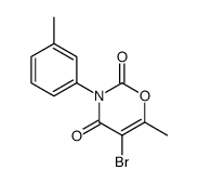 5-bromo-6-methyl-3-(3-methylphenyl)-1,3-oxazine-2,4-dione结构式