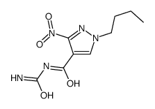 1-butyl-N-carbamoyl-3-nitropyrazole-4-carboxamide结构式
