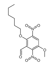 2-(Hexyloxy)-5-Methoxy-3,6-dinitrobenzaldehyde结构式